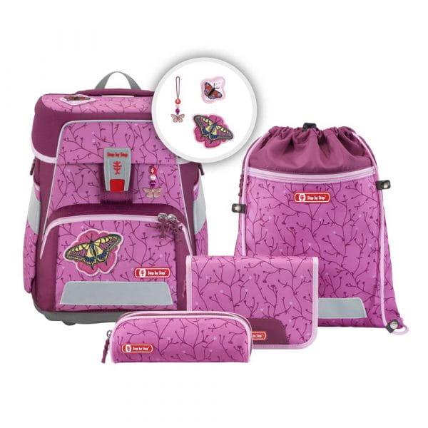 Step by Step SPACE Schulranzen Set 5tlg Natural Butterfly  - Onlineshop Southbag