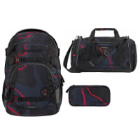 coocazoo MATE Schulrucksack-Set 3tlg Lava Lines