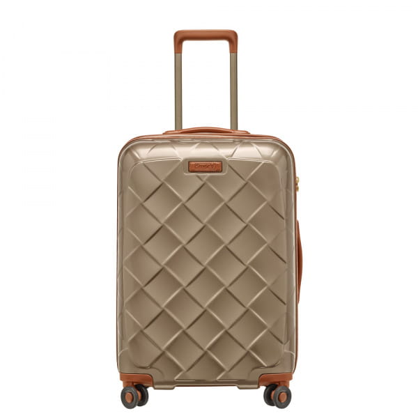 Stratic Leather and More 4-Rollen Trolley M 66 cm Champagner