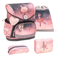 Belmil Compact Schulranzen-Set 4tlg Ballerina Black Pink
